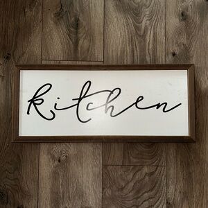 Rustic Brown and White ‘Kitchen’ Wall Sign